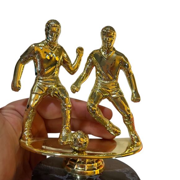black and gold soccer Trophy - Picture 7 of 11